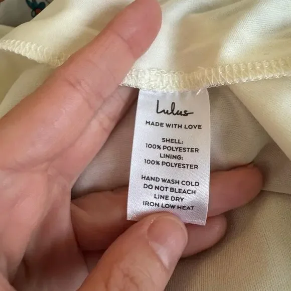 NEW Lulus Cream Floral Maxi Dress - Picture 6 of 8